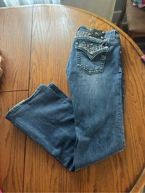 VTG Y2K Miss Me low rise bootcut jeans size 30 embellished studded